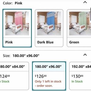 Hospital Privacy Curtain in Pink